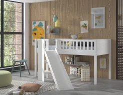 Halfhoogslaper Jonas Wit – Met glijbaan^Huisenthuis Clearance