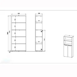 Halfopen kantoorkast Ergonoma Eiken^Huisenthuis Online