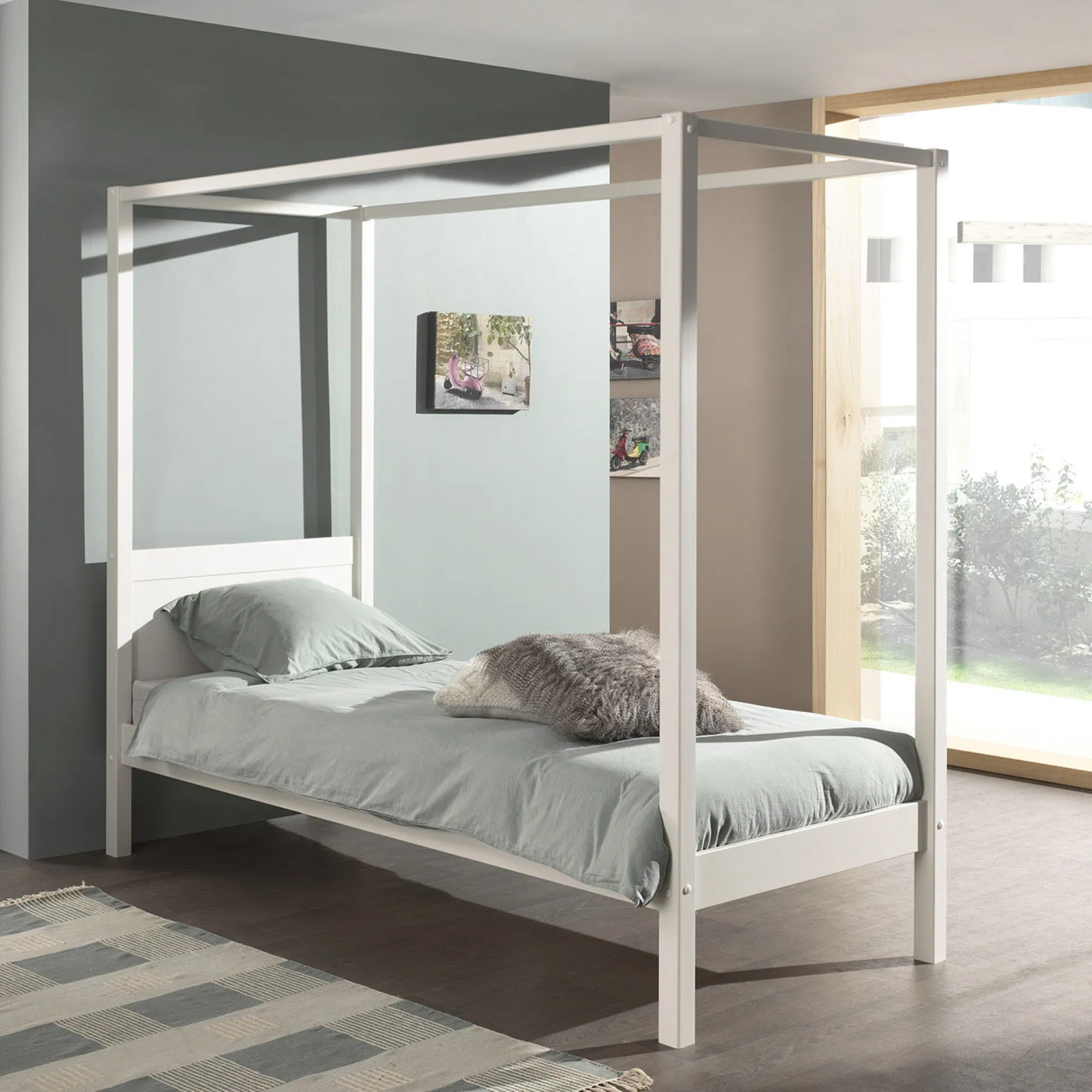 Hemelbed Charlie Wit 90×200 cm^Huisenthuis