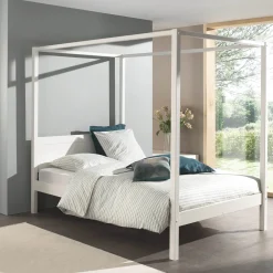 Hemelbed Charlie Wit 140×200 cm^Huisenthuis Outlet