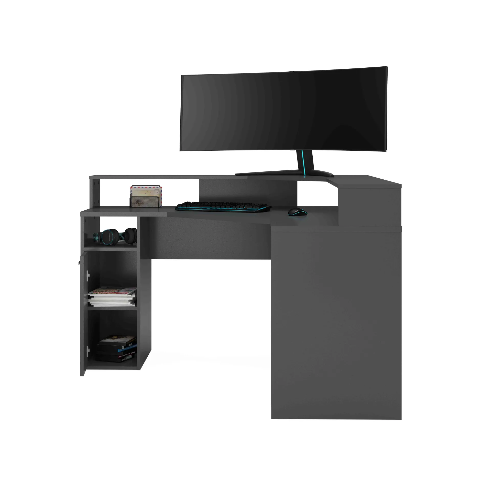 Hoekbureau Paco Antraciet^Huisenthuis Hot