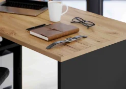 Hoekbureau Rio Grafiet Eiken^Huisenthuis Discount