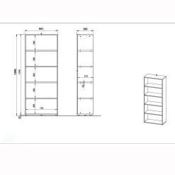Hoge brede kantoorkast Ergonoma Eiken^Huisenthuis Clearance