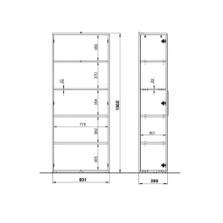 Hoge dichte kantoorkast Galileo^Huisenthuis Discount