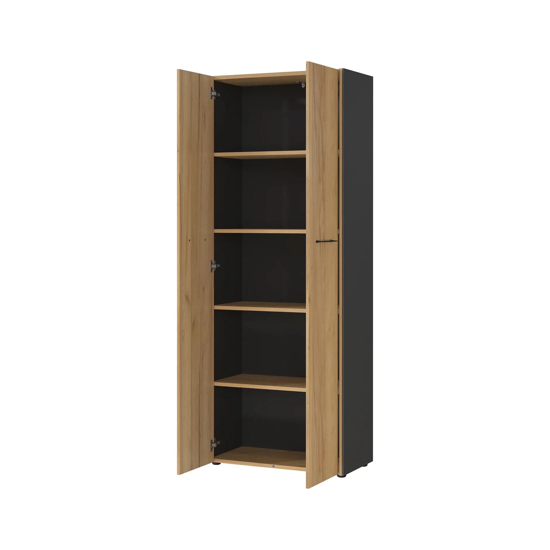 Hoge dichte kantoorkast Pytheas Grafiet Eiken^Huisenthuis New