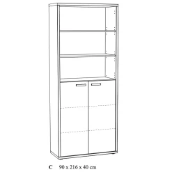 Hoge halfopen kantoorkast Spinoza^Huisenthuis Hot