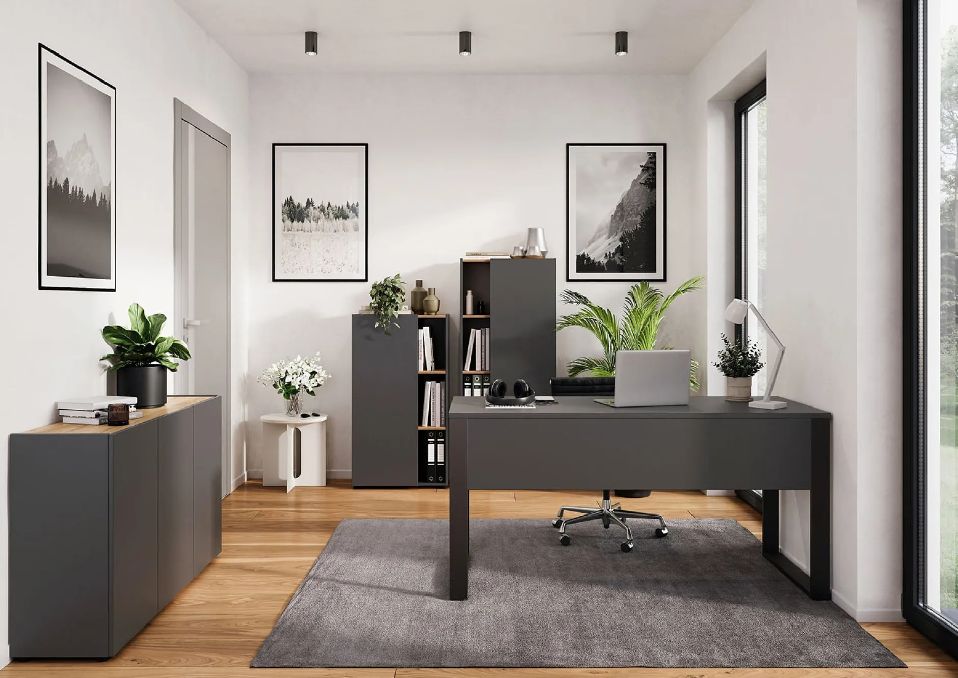 Hoge kantoorkast Orlando 145 cm^Huisenthuis Online