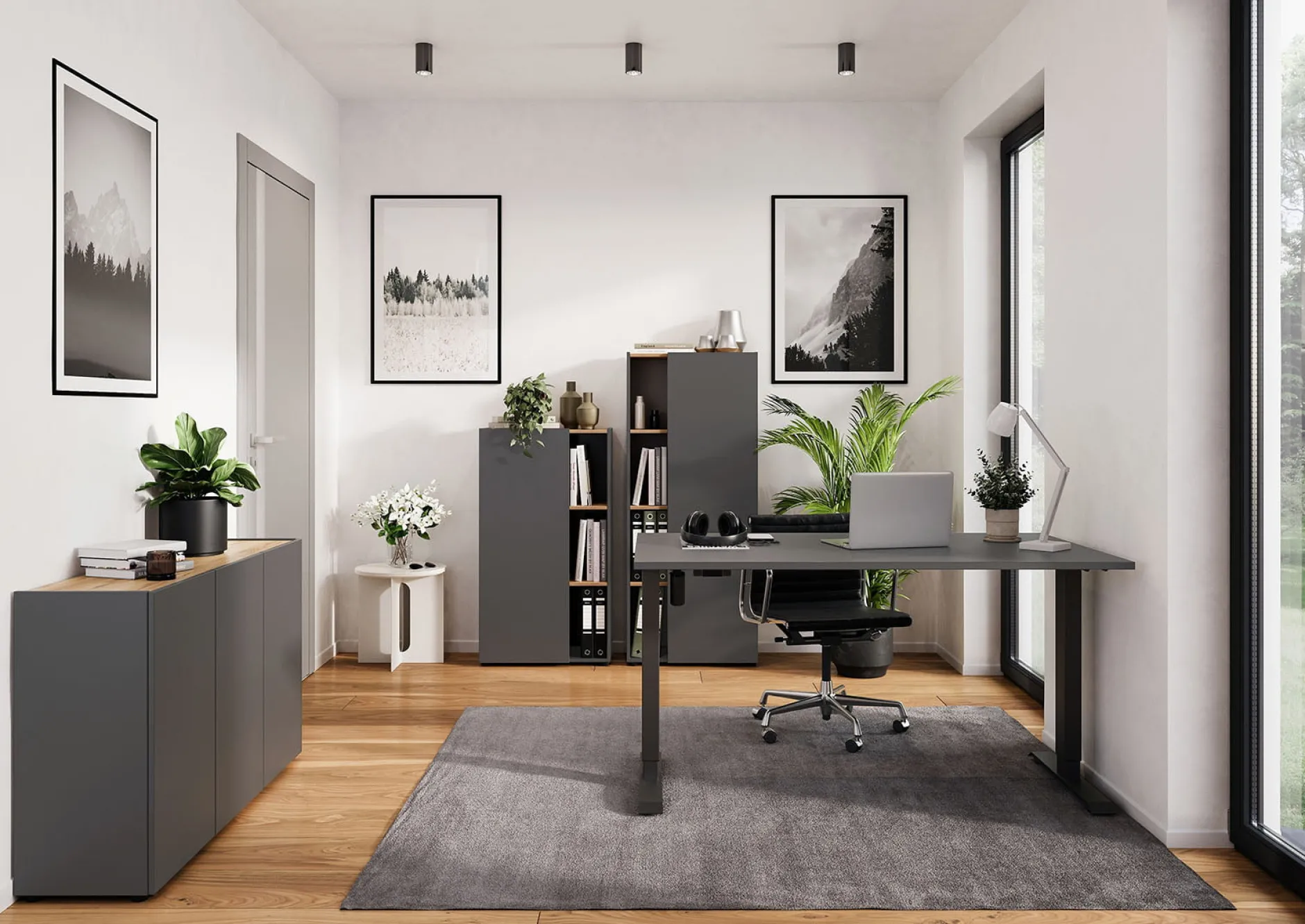 Hoge kantoorkast Orlando 145 cm^Huisenthuis Online