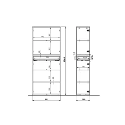 Hoge opbergkast Galileo^Huisenthuis New