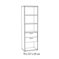 Hoge open kast Mekong Eiken^Huisenthuis New