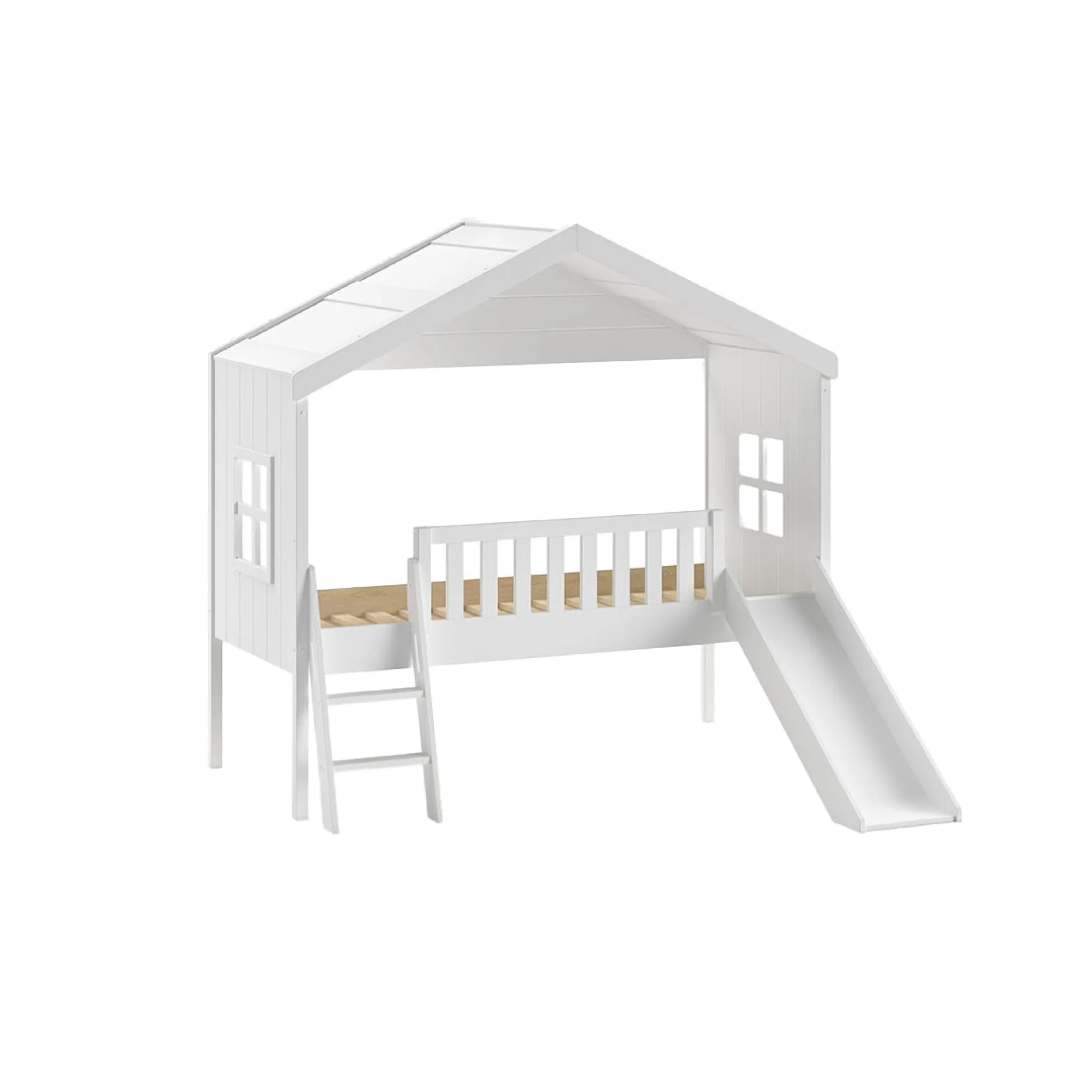 Huisbed Alix Wit 90×200 cm – Met ladder en glijbaan^Huisenthuis Outlet