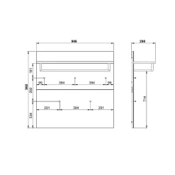 Kapstokpaneel Mercurius Grafiet Grijs^Huisenthuis Best