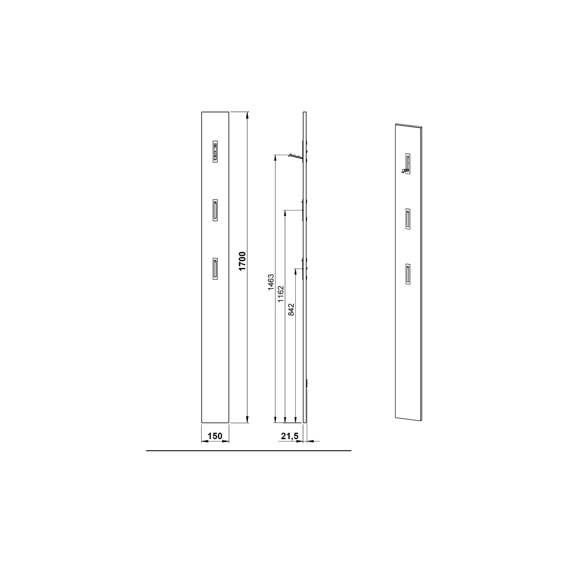 Kapstokpaneel Miles Grijs^Huisenthuis Best