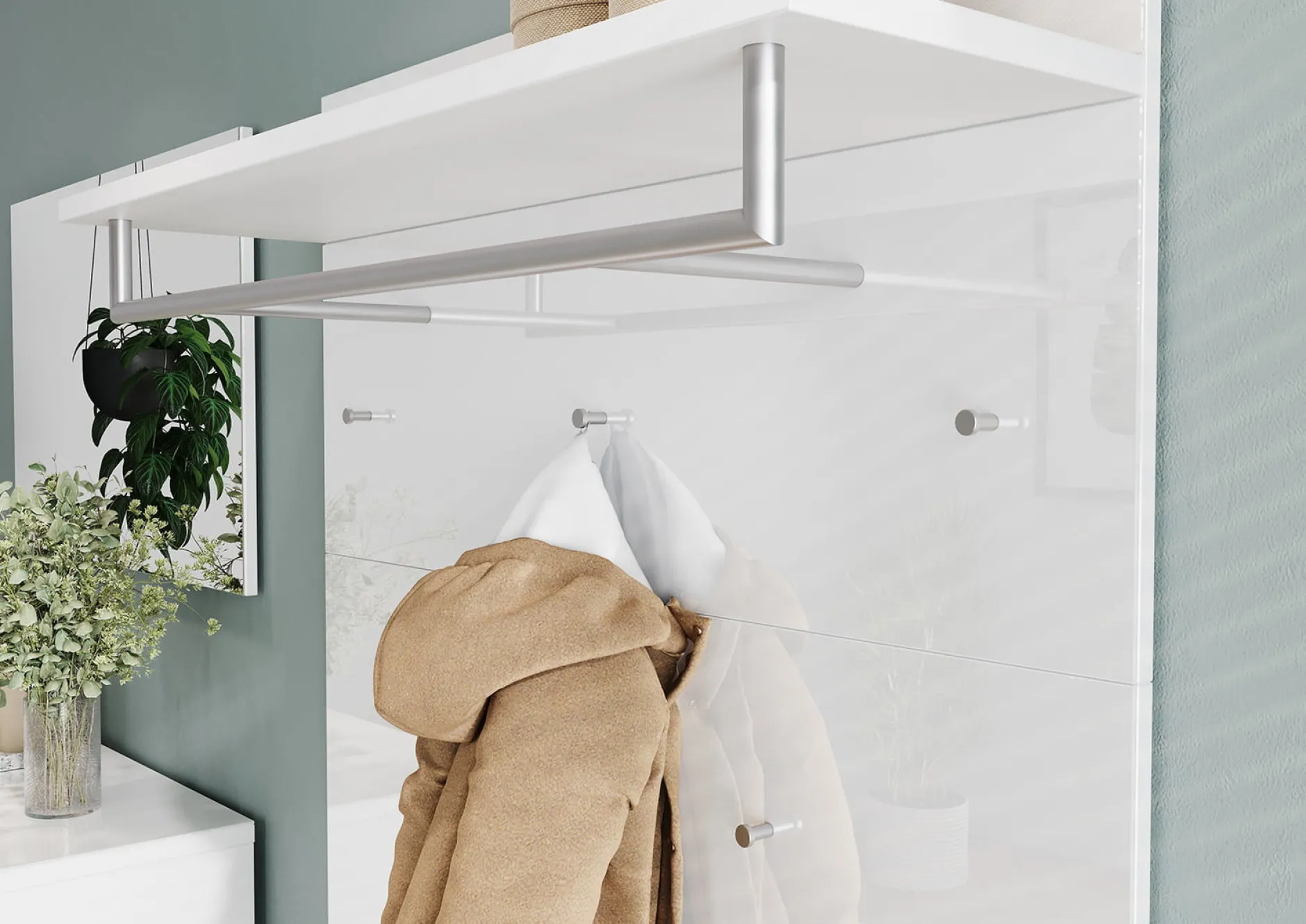 Kapstokpaneel Montreal Wit^Huisenthuis Outlet