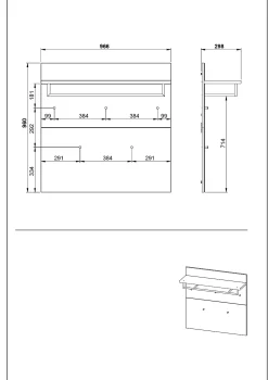 Kapstokpaneel Montreal Wit^Huisenthuis Outlet