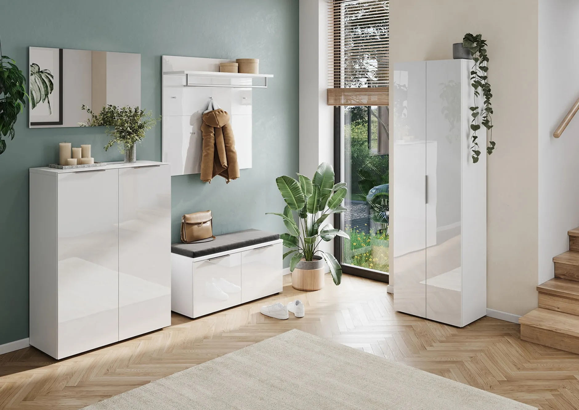 Kapstokpaneel Montreal Wit^Huisenthuis Outlet