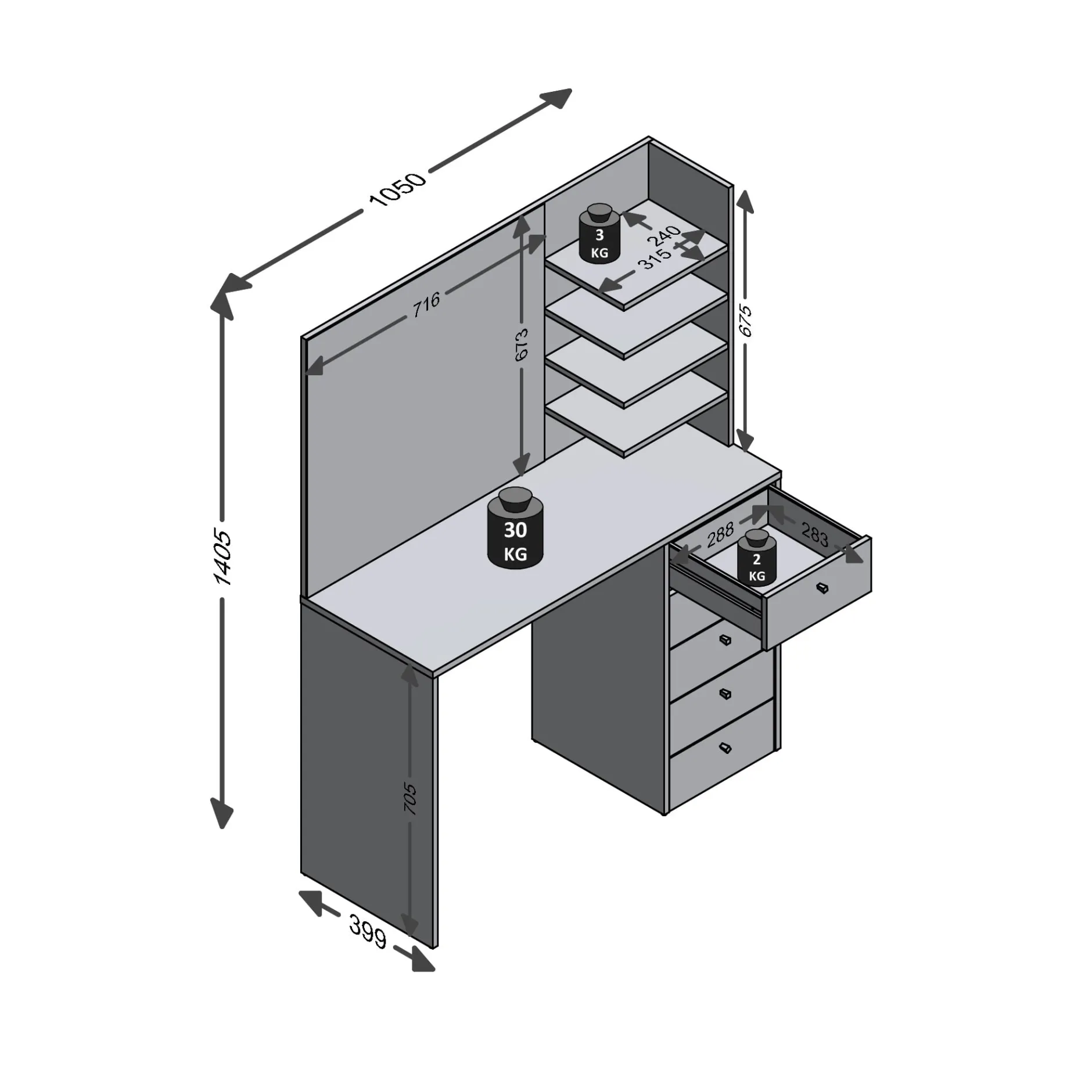 Kaptafel Emilia Wit^Huisenthuis Best
