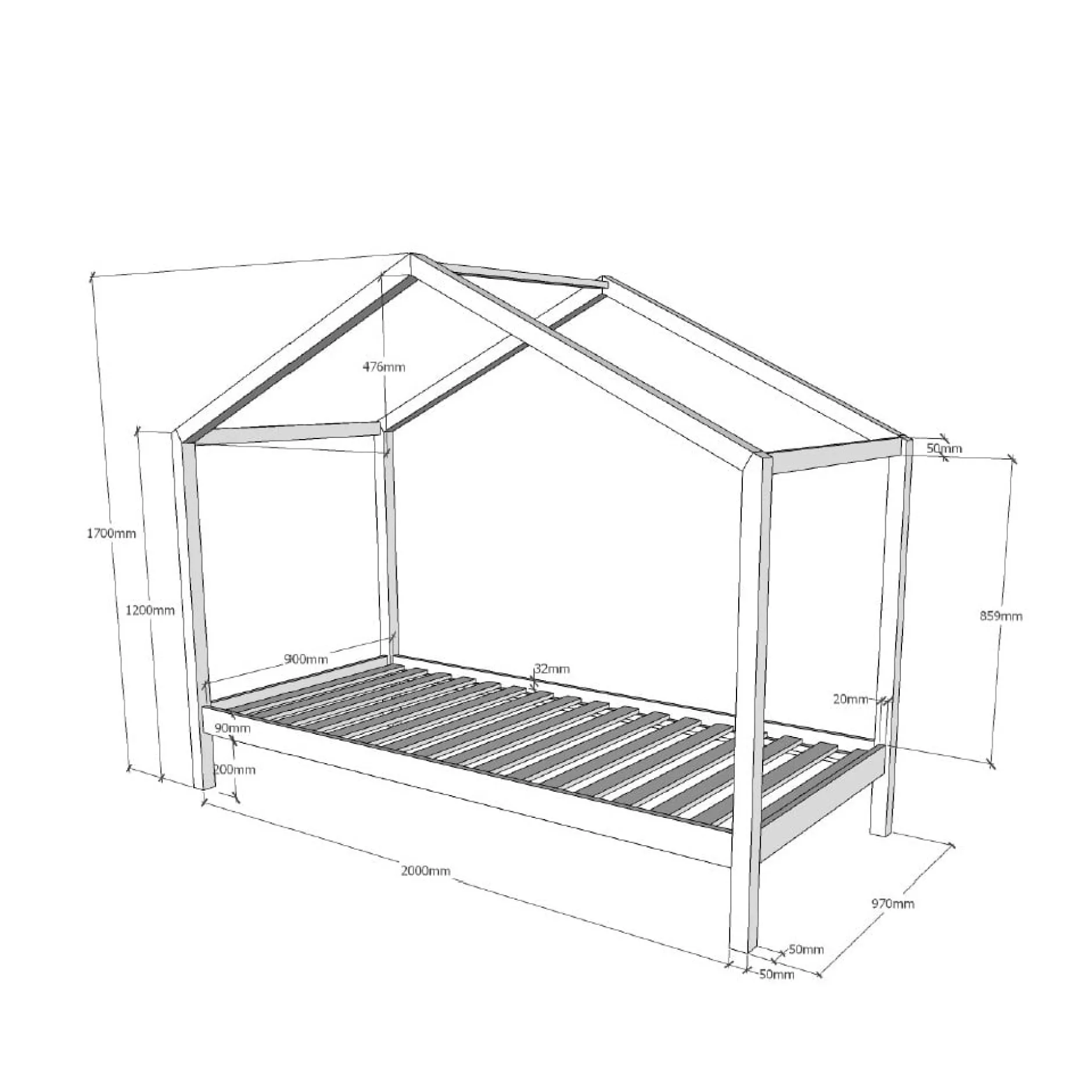 Kinderbed Bibi 1^Huisenthuis Hot
