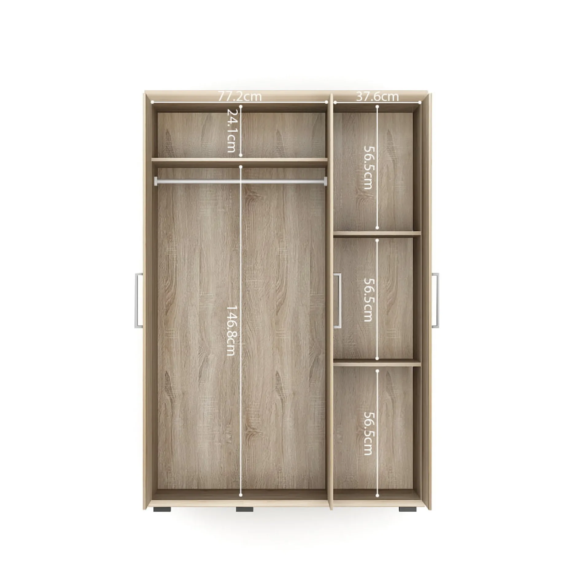 Kledingkast Bruno 3-deurs^Huisenthuis New