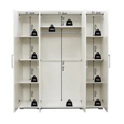 Kledingkast Graham Wit 4-deurs^Huisenthuis Sale