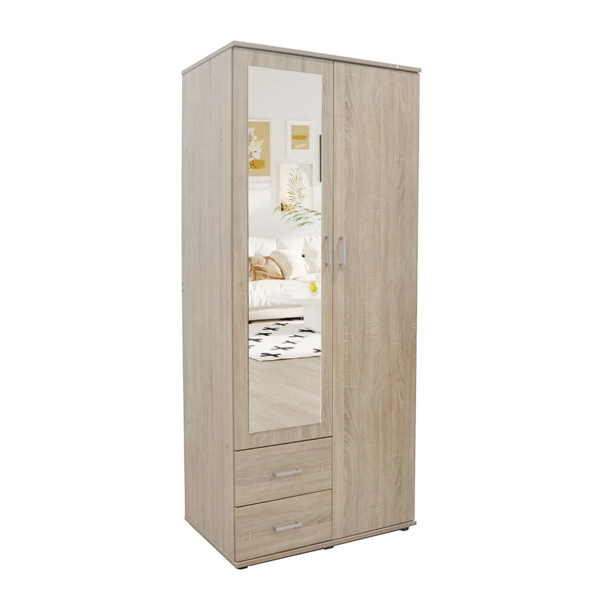 Kledingkast Jean 2-deurs – Spiegel^Huisenthuis Online