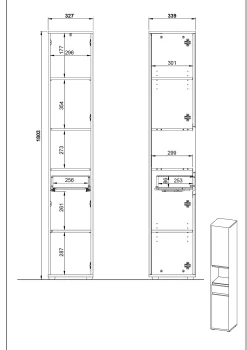 Kolomkast Pula 181 cm^Huisenthuis Sale