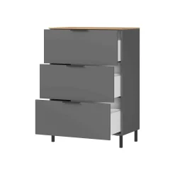 Ladekast Amalfi Grafiet-Eiken^Huisenthuis Discount