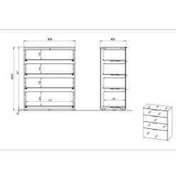 Ladekast Sirmione Zwart^Huisenthuis Online