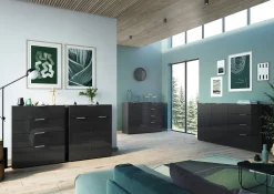 Ladekast Sirmione Zwart^Huisenthuis Online