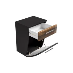 Lage badkamerkast Milan Antraciet Walnoot^Huisenthuis Discount