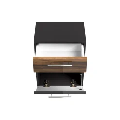 Lage badkamerkast Milan Antraciet Walnoot^Huisenthuis Discount