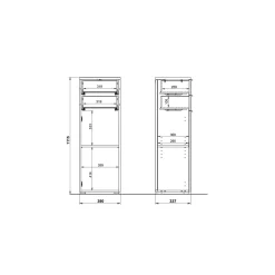 Lage badkamerkast Palma Eiken Wit 112 cm^Huisenthuis