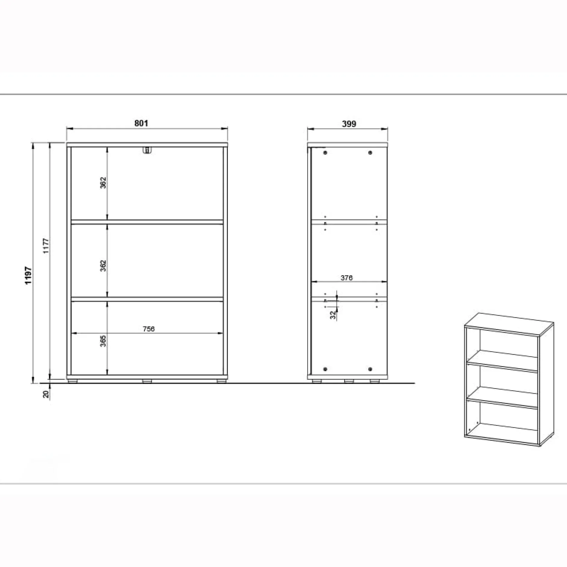 Lage brede kantoorkast Ergonoma Eiken^Huisenthuis Online