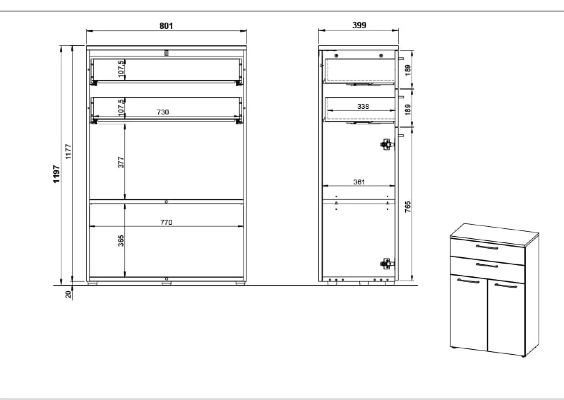 Lage dichte kantoorkast laden Ergonoma Licht^Huisenthuis Online
