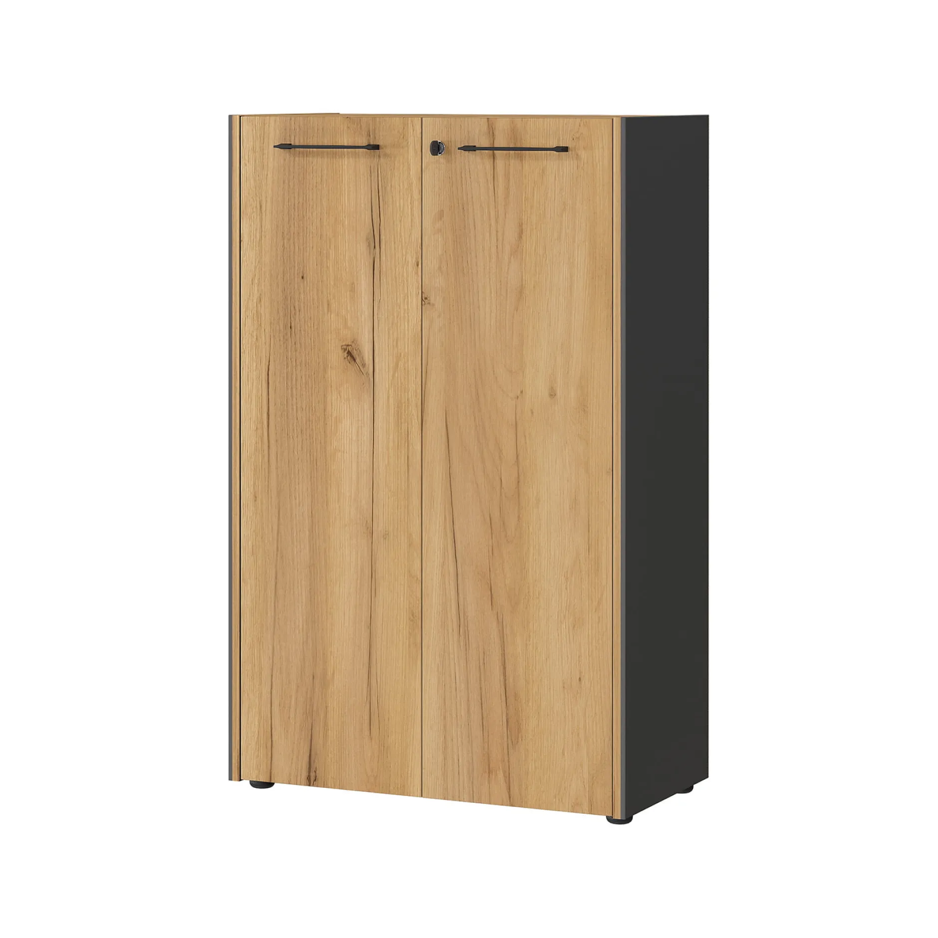 Lage dichte kantoorkast Pytheas Grafiet Eiken^Huisenthuis