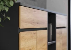 Lage dichte kantoorkast Rio Grafiet Eiken^Huisenthuis