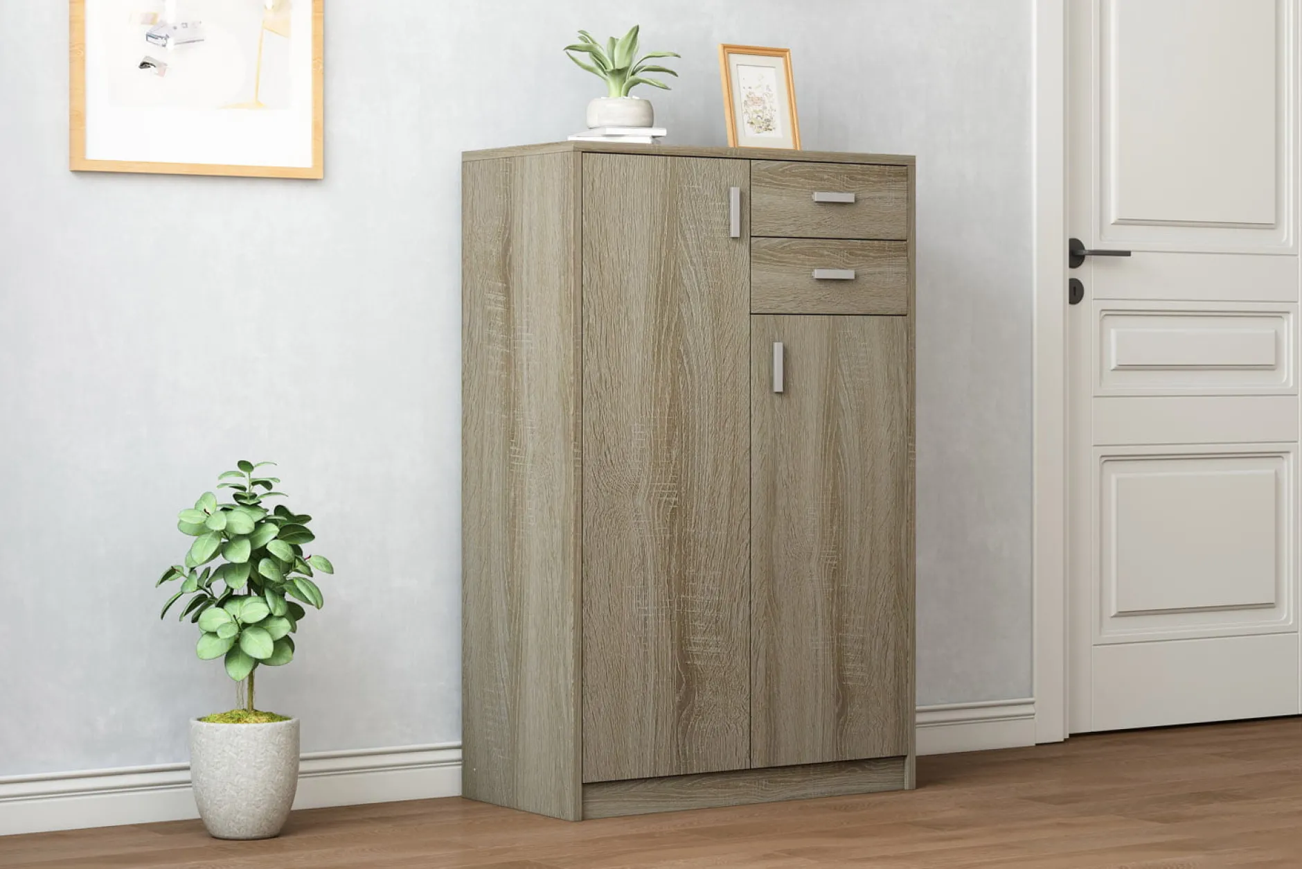 Lage dichte kast Edwin Sonoma 72x36x110 cm – 2^Huisenthuis Hot