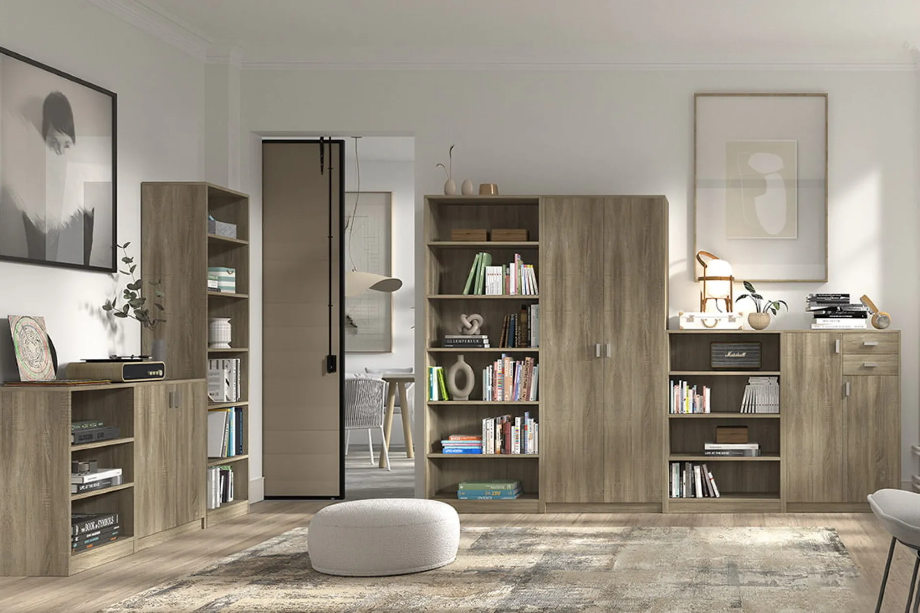 Lage dichte kast Edwin Sonoma 72x36x110 cm – 2^Huisenthuis Hot