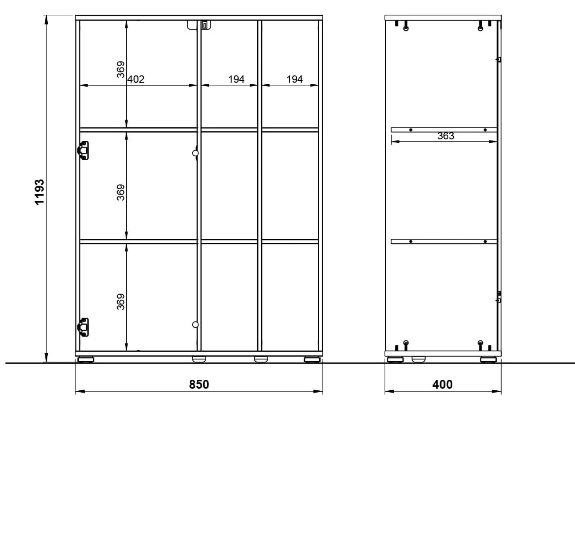 Lage kantoorkast Kreta^Huisenthuis Discount