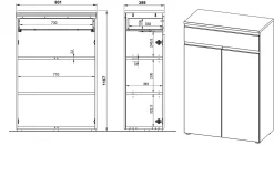 Lage opbergkast Chicago 120 cm^Huisenthuis Best