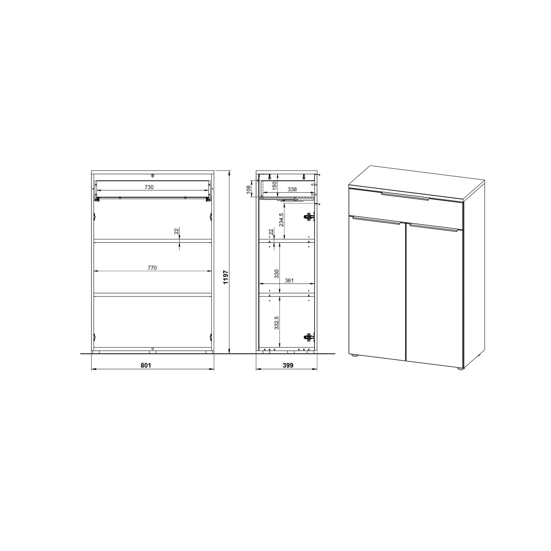 Lage opbergkast Galileo^Huisenthuis Discount