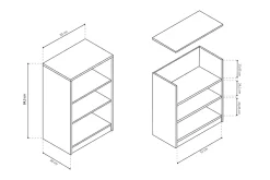 Lage open kast Edwin Sonoma 55x36x84 cm^Huisenthuis New