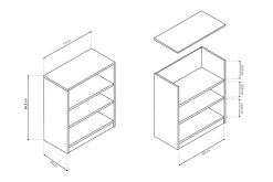 Lage open kast Edwin Sonoma 72x36x84 cm^Huisenthuis Discount