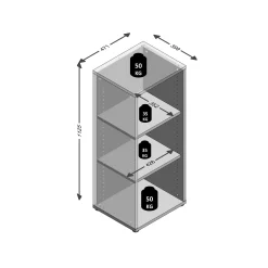Lage open kast Nereus 47 cm^Huisenthuis New