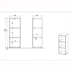 Lage smalle kantoorkast Ergonoma Eiken^Huisenthuis Discount