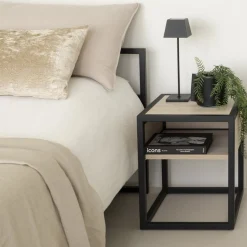 Nachtkastje Aurora Eiken Wit Zand^Huisenthuis Clearance