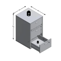 Nachtkastje Zeus Hoogglans^Huisenthuis Sale