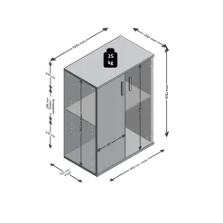 Opbergkast Ares Beton 60 cm^Huisenthuis Sale