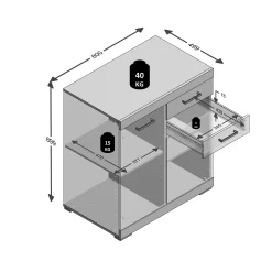 Opbergkast Hermes 80x50x90 cm – 2^Huisenthuis Discount
