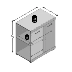 Opbergkast Hermes 80x50x90 cm – 1^Huisenthuis Clearance